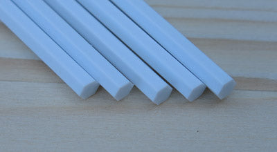 plastic Hexagon Rods 2.50mm x 250mm 5 pieces