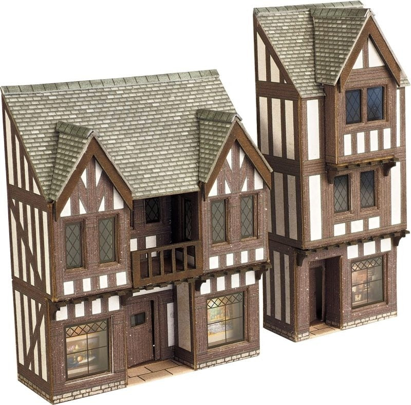 Metcalfe PN190 Low Relief Timber Framed Shop Fronts - N Gauge Card Kit