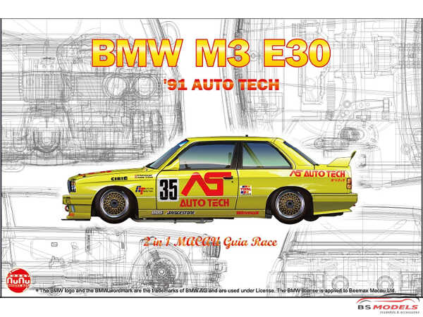 Nunu 1/24 Racing Series BMW M3 E30 Group A 1991 Auto Tech 24014