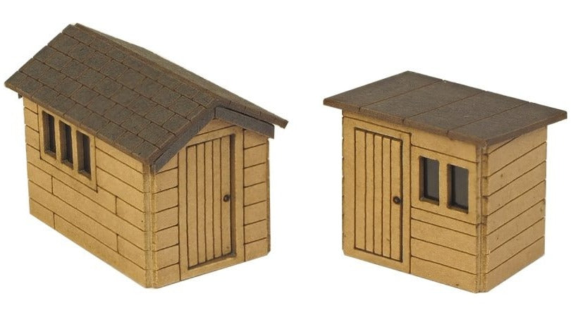 Metcalfe PN812 Garden Sheds (2) - N Gauge Card Kit