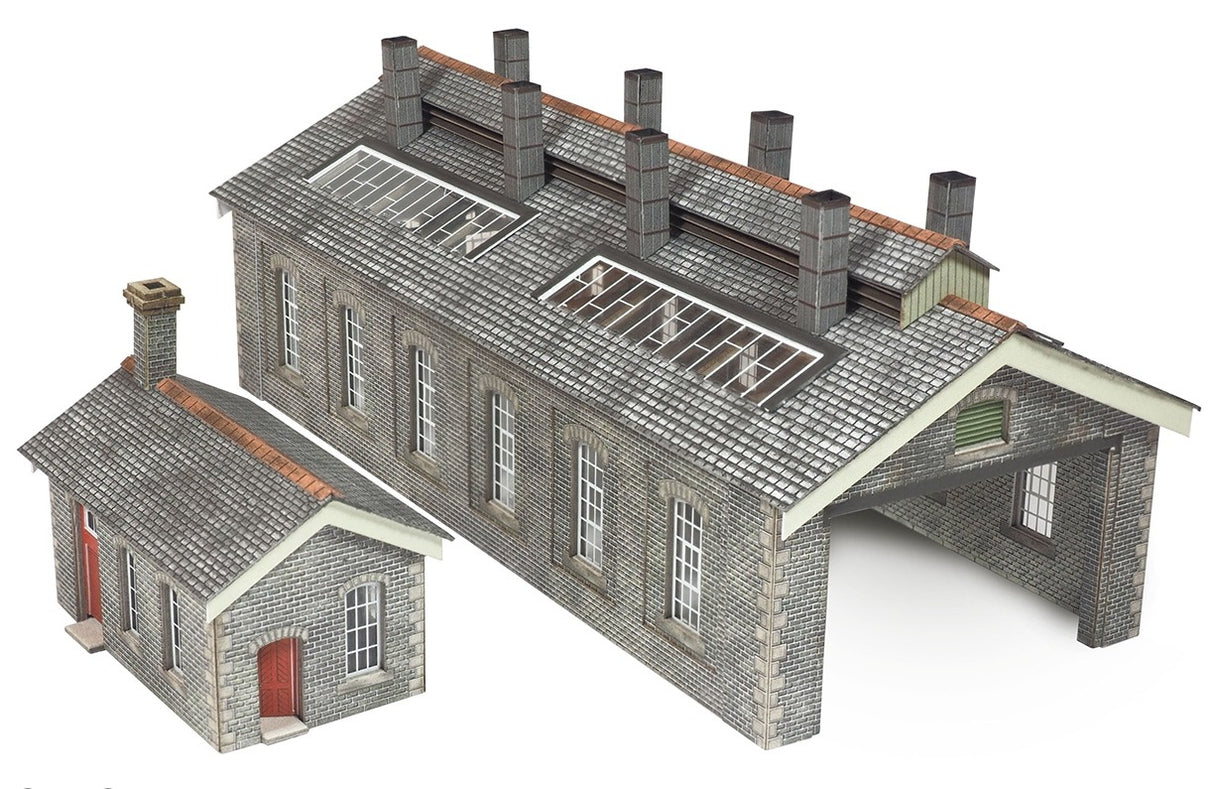 Metcalfe PN937 Stone Engine Shed - N Gauge Card Kit