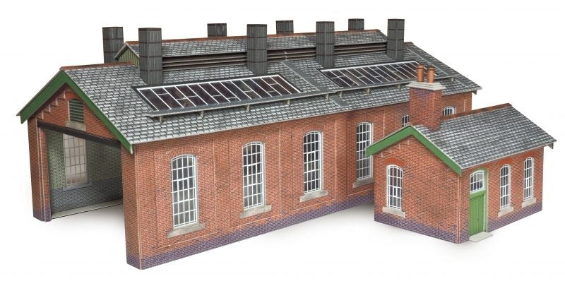 Metcalfe PO313 Double Track Engine Shed - 00 Gauge Card Kit