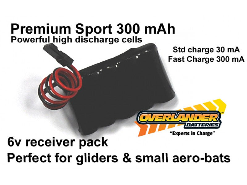 2/3 AAA Nimh Battery Pack 300mah 6v Receiver Flat Premium Sport