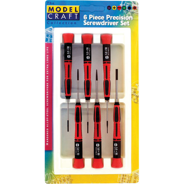 Model Craft 6pcs slotted precision screwdrivere set