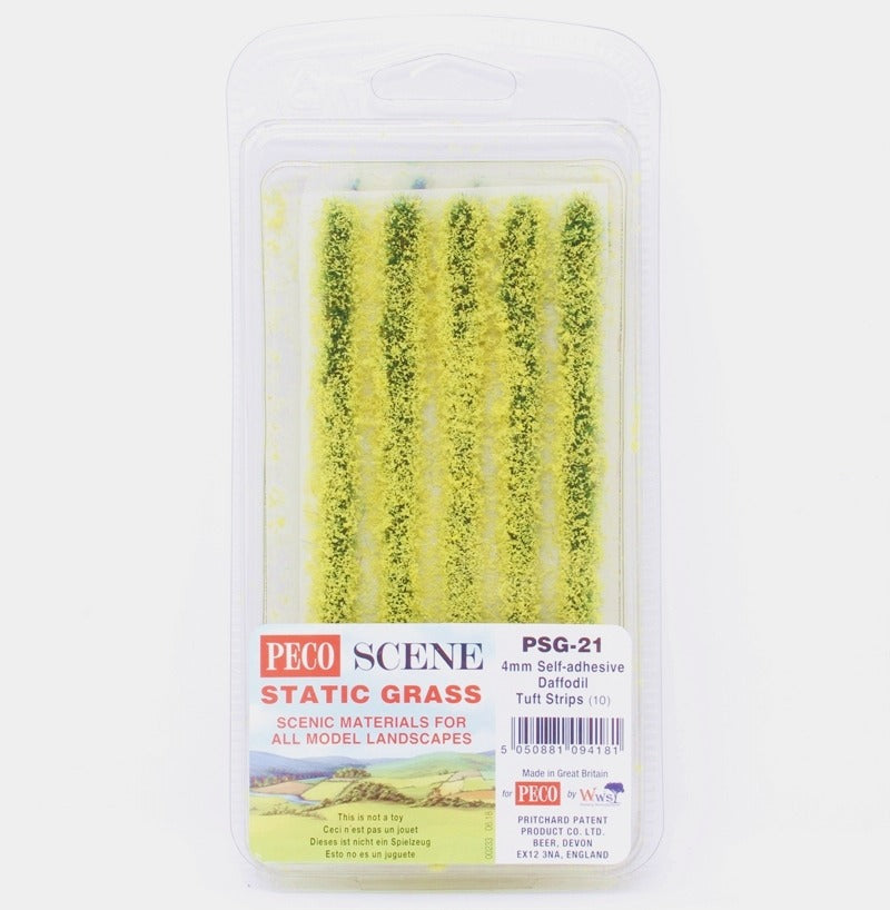 Peco PSG-21 Daffodil Tuft Strips 4mm (10)