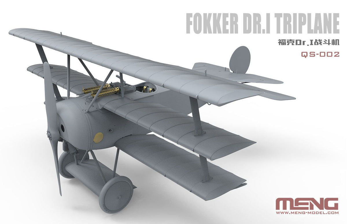 Meng 1/32 Fokker Dr.I Triplane (ex Wingnut Wings) with free 1/10 Resin Figure of Richthofen QS-002s