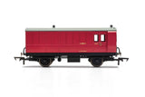 Hornby R40080 BR Crimson 4 wheel brake baggage coach E6305E