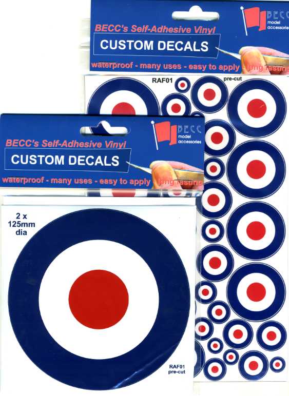 RAF01 - RAF Roundel Type D 1970 Onwards 125mm 2 pack