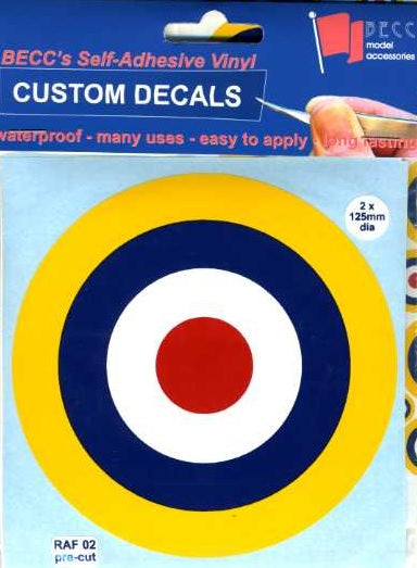 RAF02 - RAF Roundels Type 1A 125mm x2