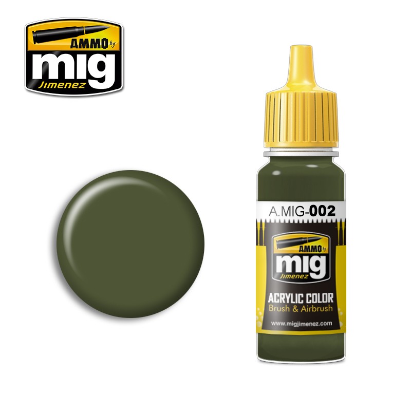 Ammo Mig Jimenez Acrylic 17ml Paint RAL 6003 OLIVGR?N OPT.2