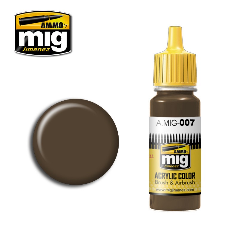 Ammo Mig Jimenez Acrylic 17ml Paint RAL 7017 DUNKELBRAUN