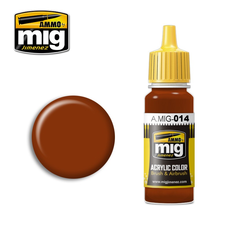 Ammo Mig Jimenez Acrylic 17ml Paint RAL 8012 ROTBRAUN