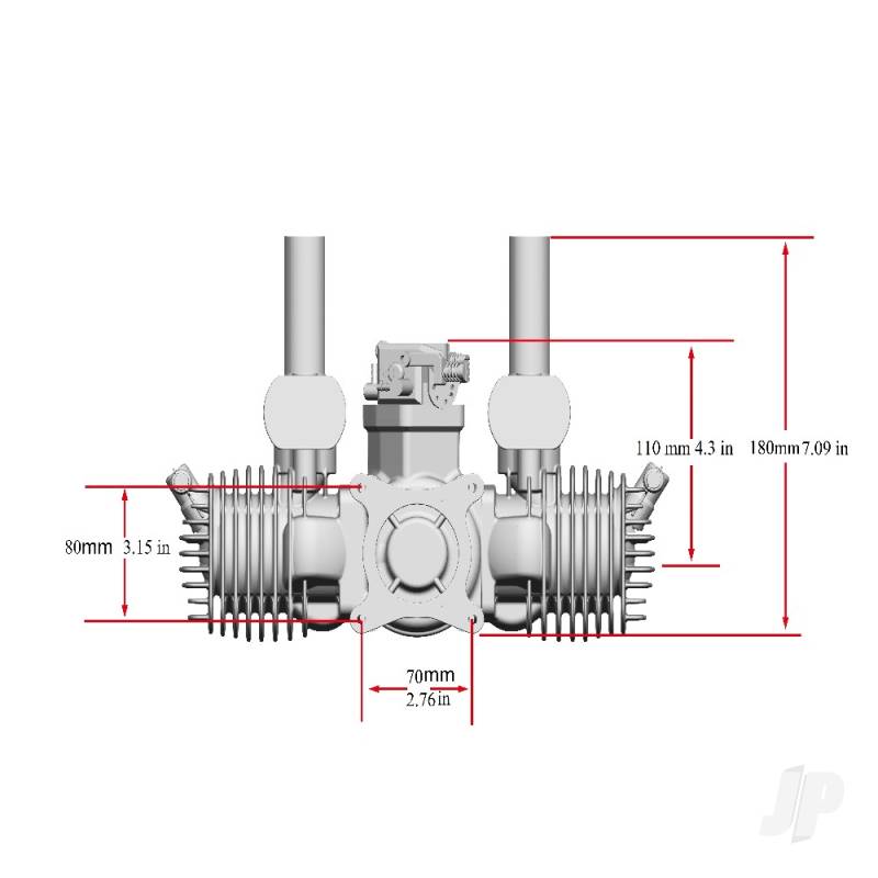 Stinger Engines 125cc Twin Cylinder 2-Stroke Petrol Engine