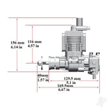 STINGER 26cc Single Cylinder Side Exhaust 2-Stroke Petrol Engine