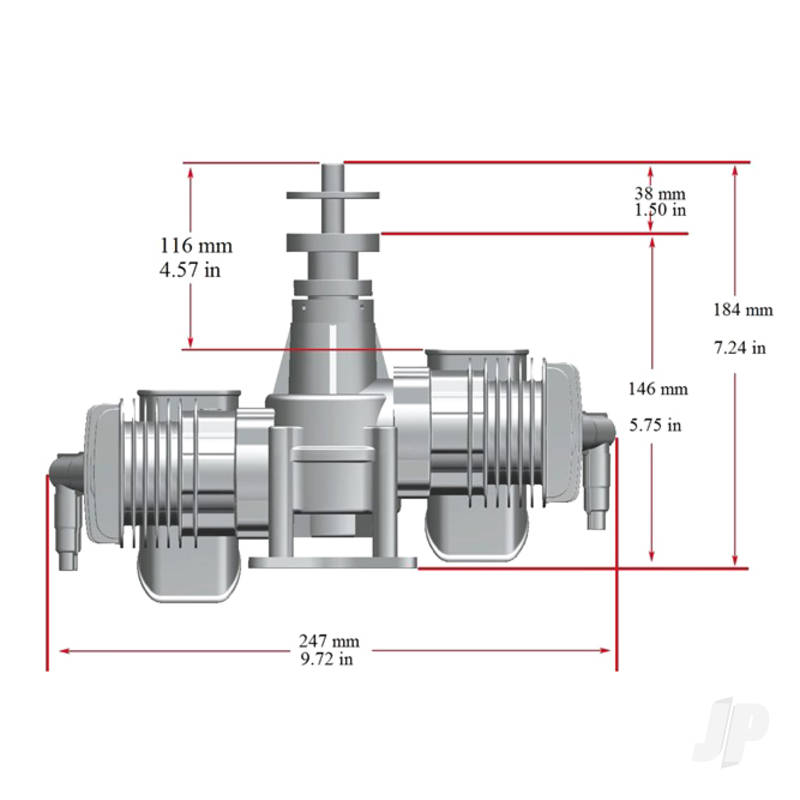 Stinger Engines 70cc Twin Cylinder 2-Stroke Petrol Engine