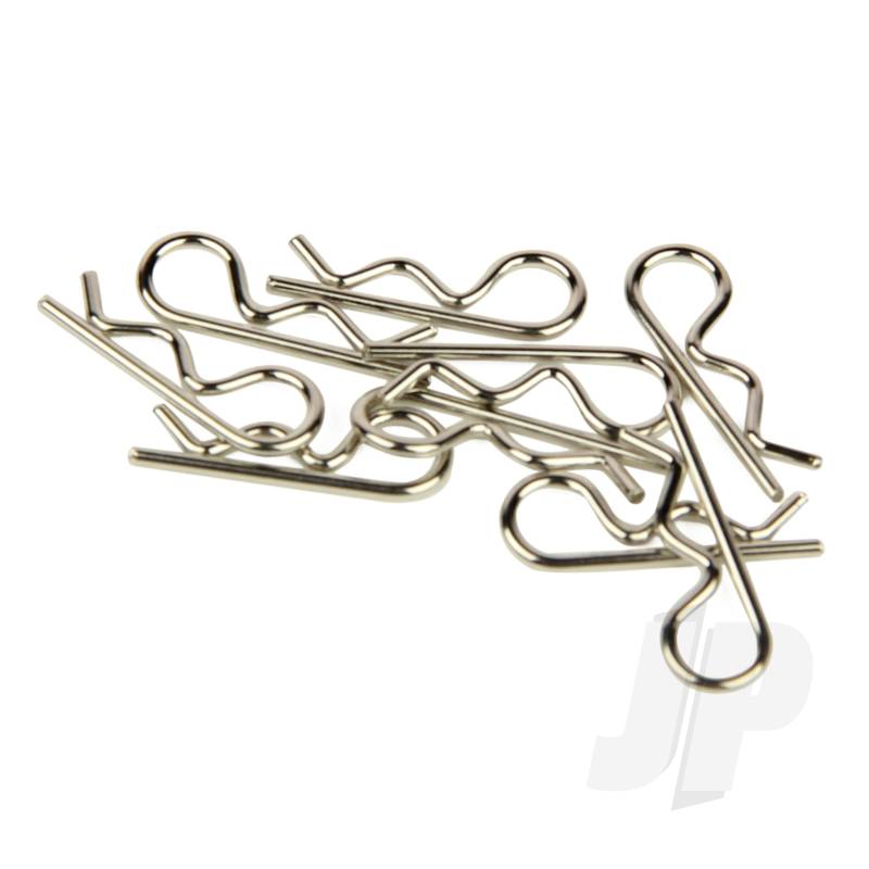 Small Straight Silver Body Clips