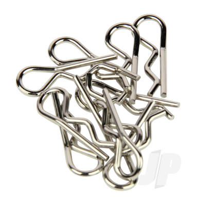 RADIENT Body Clips Sandard Bent Silver (Pack of 10)