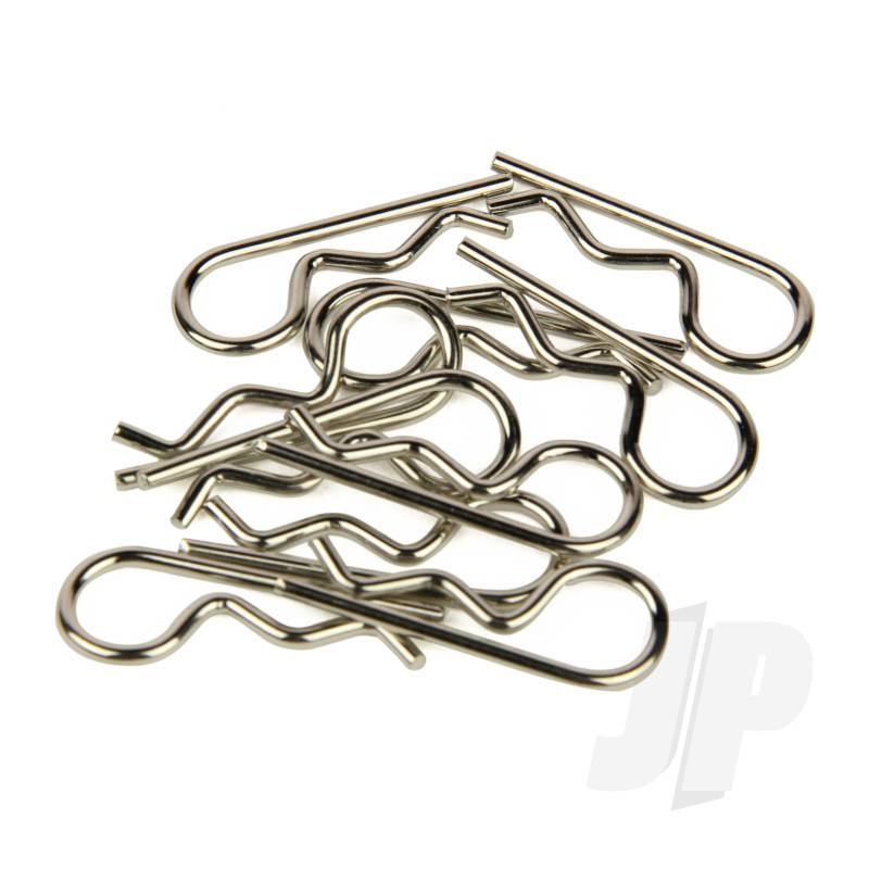 Body Clips Large Straight Silver