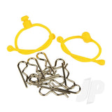 Body Clips  with Yellow Retainers (2)