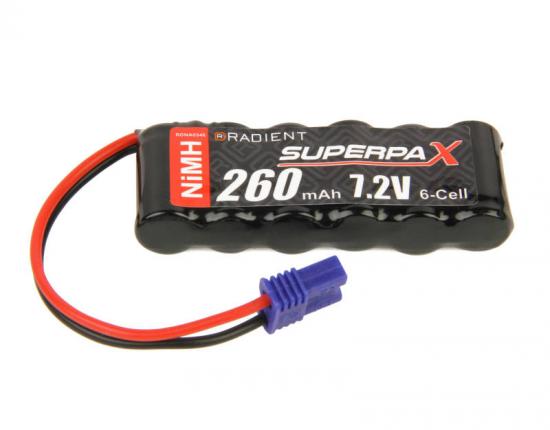 NiMH 7.2V 260mAh 1-2AAA Flat EC2