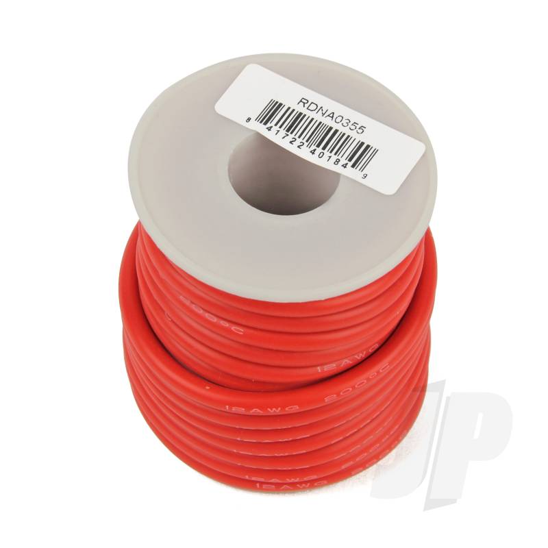 Silicone Wire 12ga 1062 Strand 25ft Red