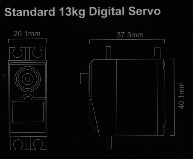 RS-SD201-13KG-MG Standard 13kg Digital Servo