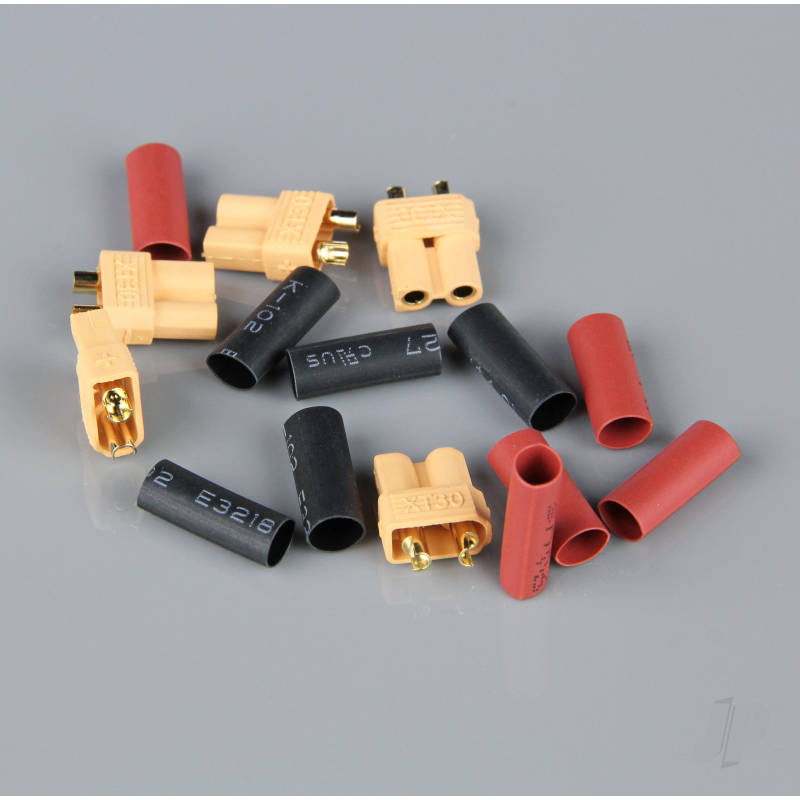 XT30 Female (Battery End) including Heat Shrink (5pcs)