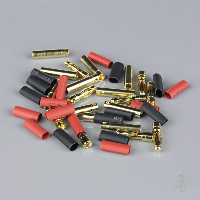 4.0mm Gold Connector Pairs including Heat Shrink (10pcs)