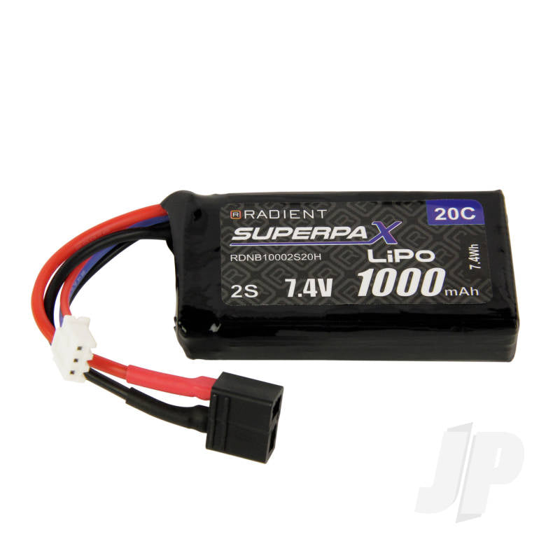 LiPo 2S 1000mAh 7.4V 20C Deans (HCT)