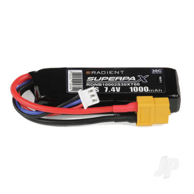 Radient LiPo 2S 1000mAh 7.4V 30C XT60