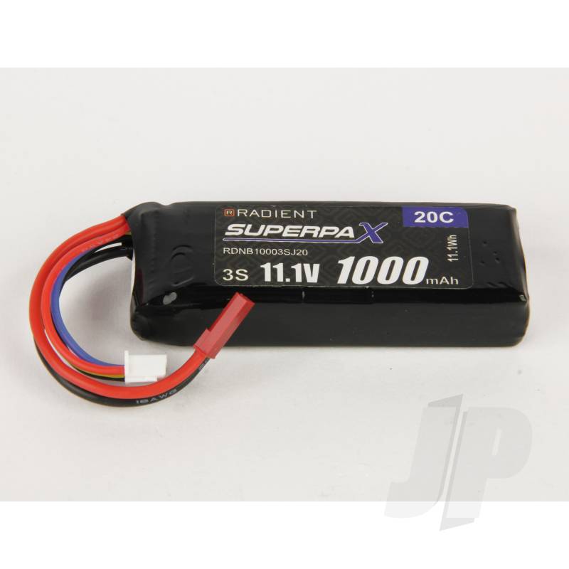 LiPo 3S 1000mAh 11.1V 20C JST