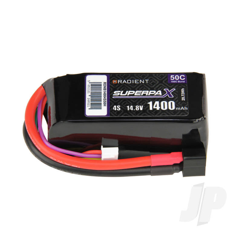 LiPo 4S 1400mAh 14.8V 50C Deans (HCT)