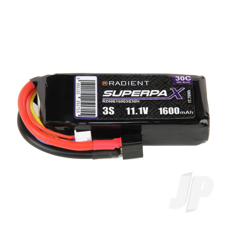 LiPo 3S 1600mAh 11.1V 30C Deans (HCT)