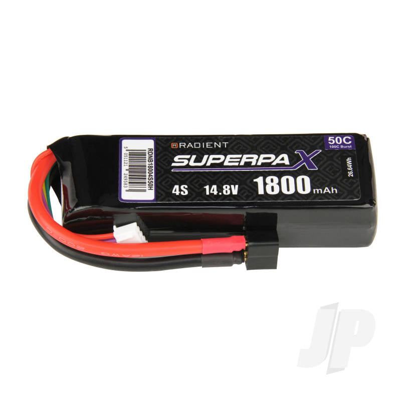 LiPo 4S 1800mAh 14.8V 50C Deans (HCT)