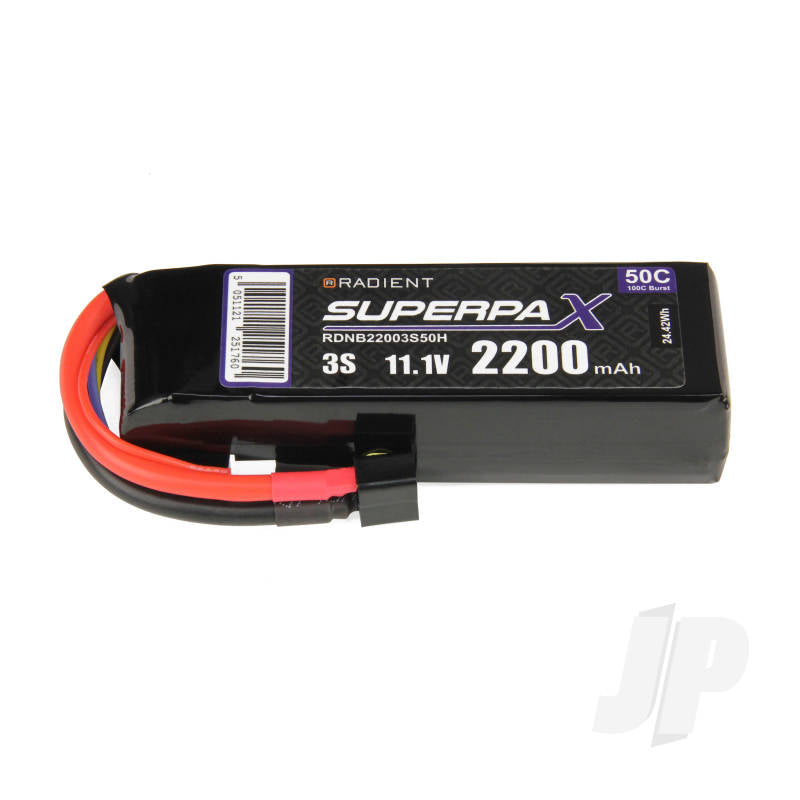 LiPo 3S 2200mAh 11.1V 50C Deans (HCT)