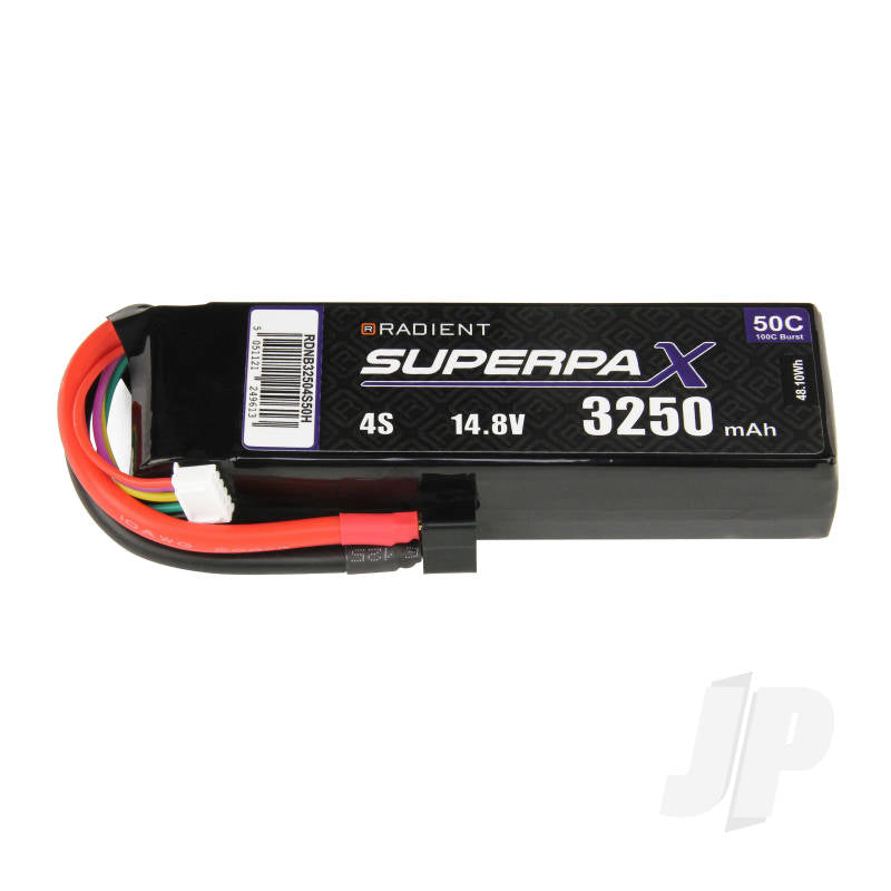 LiPo 4S 3250mAh 14.8V 50C Deans (HCT)