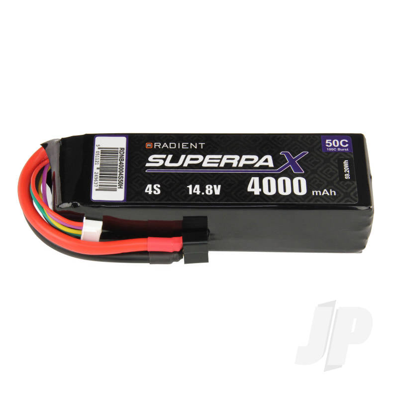 LiPo 4S 4000mAh 14.8V 50C Deans (HCT)