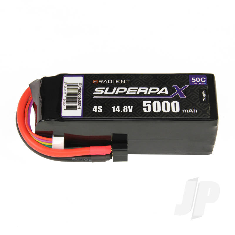 LiPo 4S 5000mAh 14.8V 50C Deans (HCT)