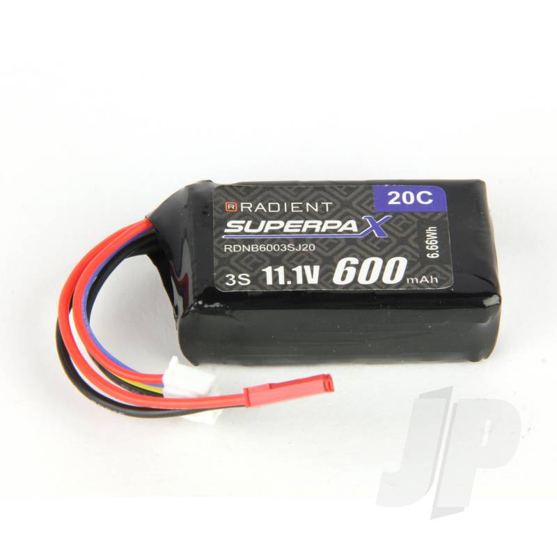 LiPo 3S 600mAh 11.1V 20C JST