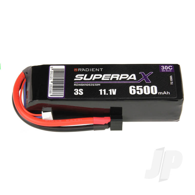 LiPo 3S 6500mAh 11.1V 30C Deans (HCT)