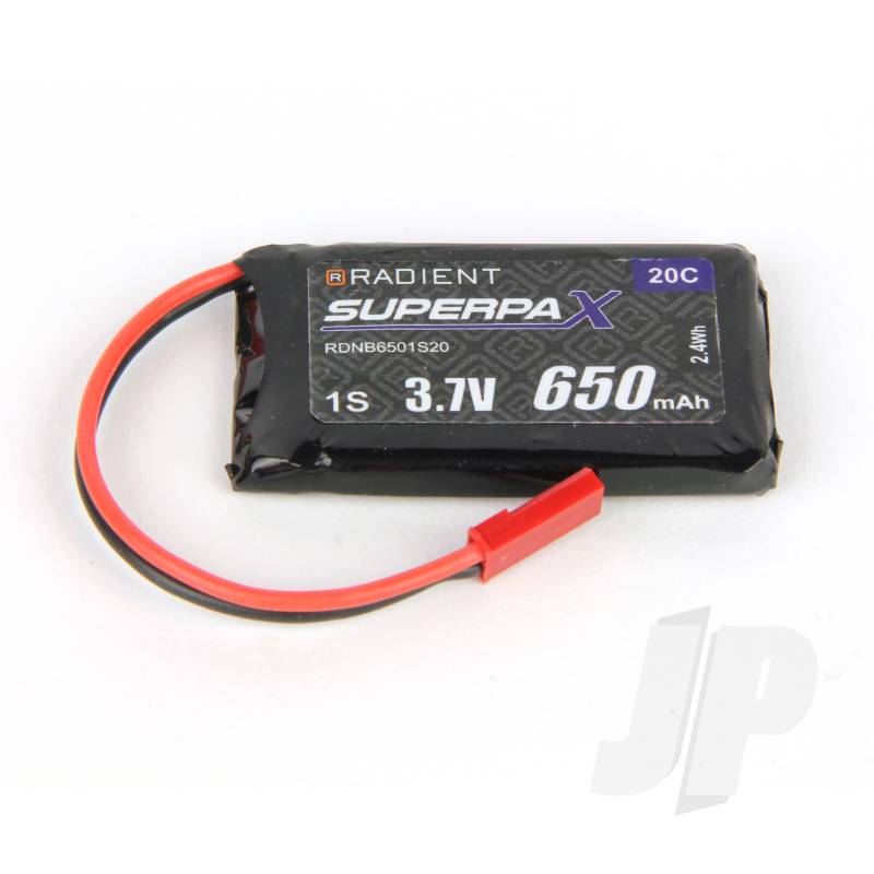 LiPo 1S 650mAh 3.7V 20C JST