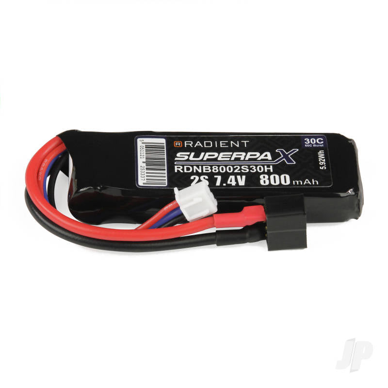 Radient LiPo 2S 800mAh 7.4V 30C Deans (HCT)