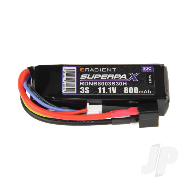 LiPo 3S 800mAh 11.1V 30C Deans (HCT)