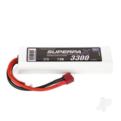 LiPo 2S 5300mAh 11.1V 50C Hard Case Stick Pack (Deans) RDNBH5300S3C50DN