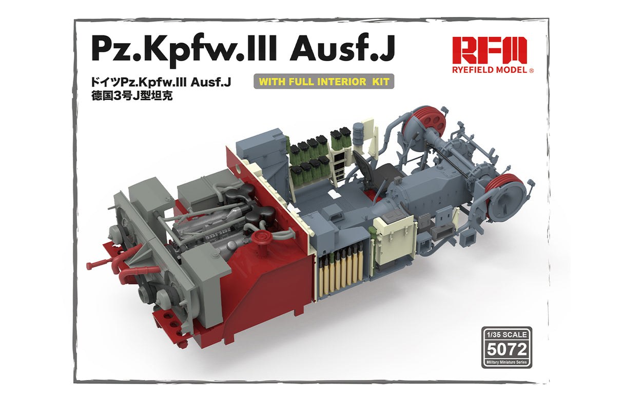 Ryefield Model 1/35 Pz.Kpfw.III Ausf.J (FULL INTERIOR) RM5072