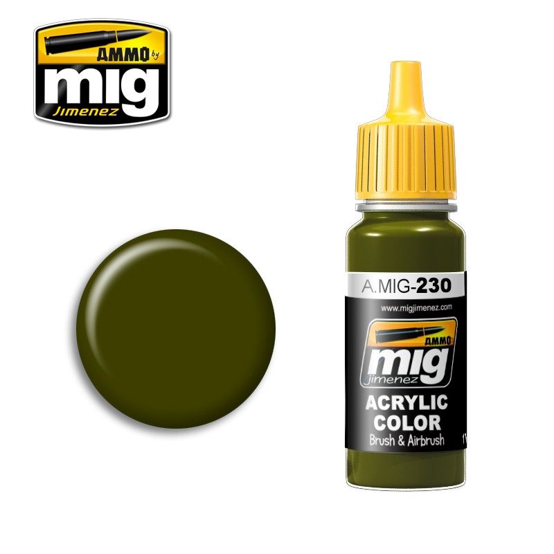 Ammo Mig Jimenez Acrylic 17ml Paint RLM 82 CAMO GREEN