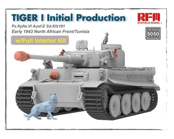 Ryefield Model 1/35 TIGER I Initial Production (Pz.Kpfw.VI Ausf.E Sd.Kfz181 Early 1943 North African Fronnt/Tunisia) RM5050