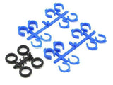 RPM Quick Adjust Spring Clips fits most Associated shocks neon blue 70225