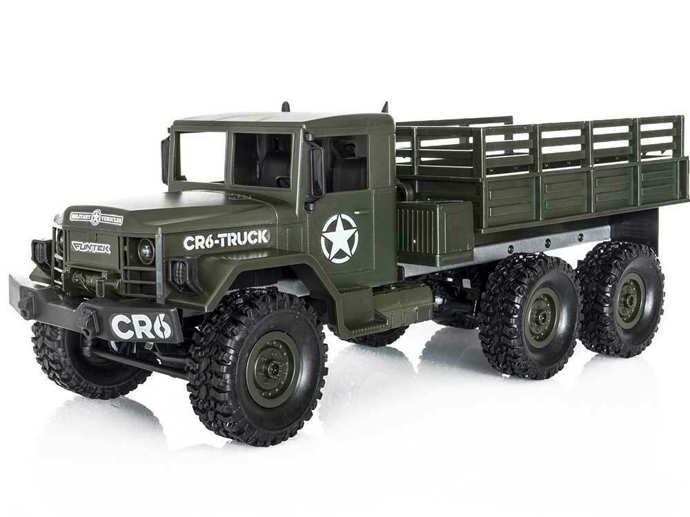 Funtek CR6 1/16th 6WD Military RTR Truck (Olive Green)