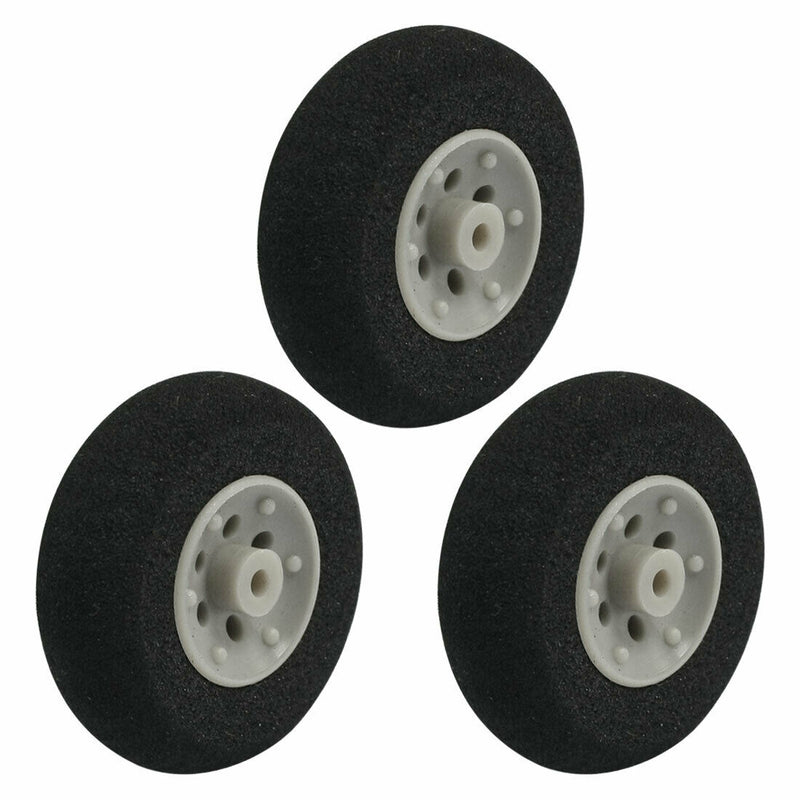 Foam wheels plastic hub - set of 3 - 60mm